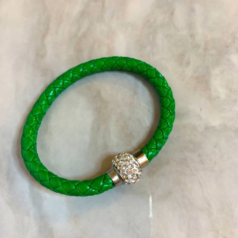 Bangle Rope Bling Green Bracelet